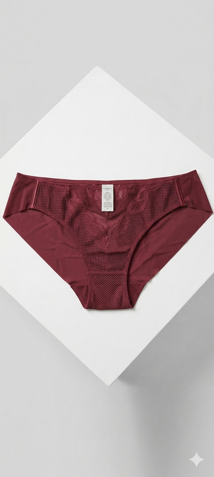 Culotte Bikini Dentelle Géométrique