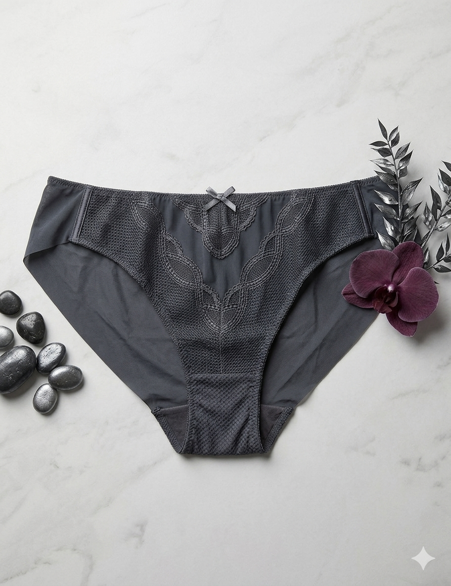 Culotte Bikini Dentelle Géométrique