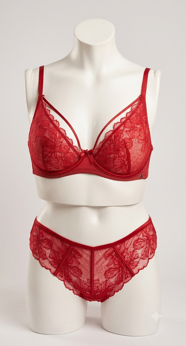 Ensemble Lingerie Balconnet Brodé – Collection Florale