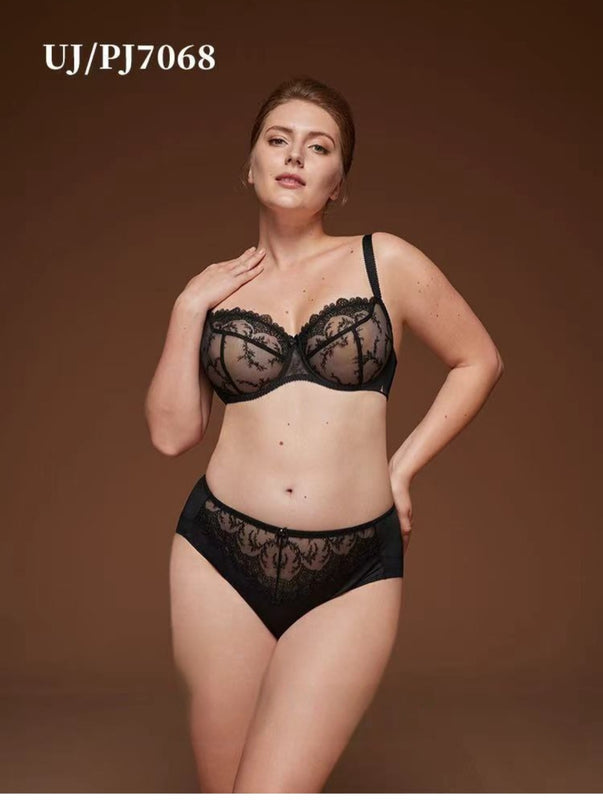 Ensemble Lingerie Dentelle Grande Taille UJ/PJ7068 – Soutien-gorge & Culotte