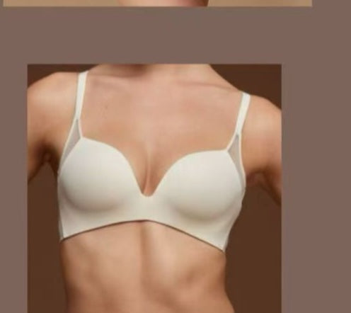 Ensemble Lingerie Sans Armature – Marron Café, Rose & Beige