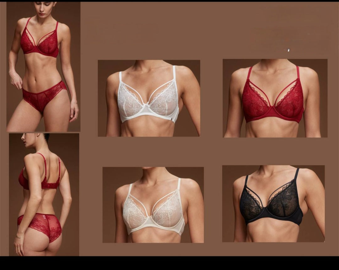 Ensemble Lingerie Balconnet Brodé – Collection Florale
